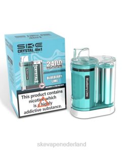 SKE Vape Nederland - SKE Crystal 4 in 1 2400 pod-kit 6V866 bosbessen limoen
