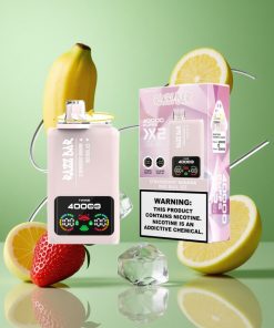Aardbei Banaan_Rode Bull IJskoud Razz Bar 40000 Puffs Power Scherm Type-C Poort