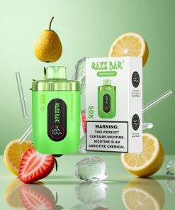 Aardbei IJs Razz Bar 50K Puffs 1.0 Ohm Mesh Coil