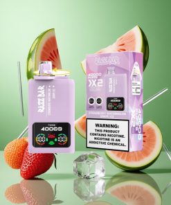 Aardbei Watermeloen_Druif IJs Razz Bar 40000 Puffs Wegwerp Vape Mesh Coil Type-C Poort