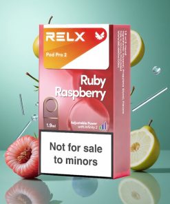 Blauwe Framboos RELX Pod Pro 2 600 Puffs Voltage Aanpassing