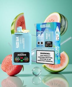 Blauwe Razz Aardbei Watermeloen Bubble Gum Razz Bar 40000 Puffs Wegwerp Vape Energie Scherm Weergave 1.0 Ohm 2 Mesh Coil
