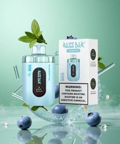 Bosbes IJs Razz Bar 50K Puffs 1.0 Ohm Mesh Coil Type-C Oplaadbaar