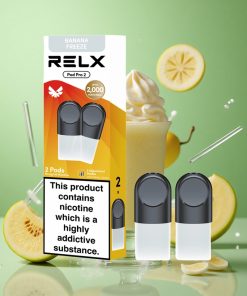 Dessert-Banaan Bevriezing RELX Pod Pro 2 600 Puffs 1,8% Nicotine