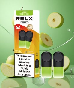 Groene Appel IJs RELX Pod Pro 2 600 Puffs 1.8% nicotine 3 spanningsstanden